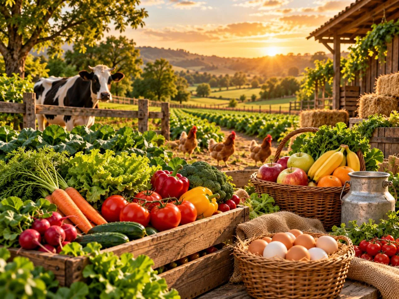 Cultivo agrícola en un campo
